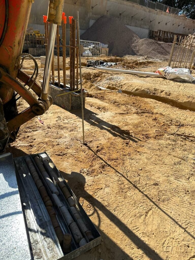 Piling and excavation works at the Castle Hill residential development, NSW