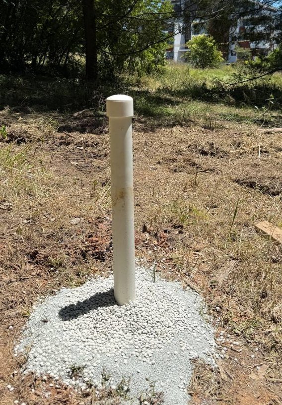 Groundwater monitoring well installed at the Epping apartment development, NSW